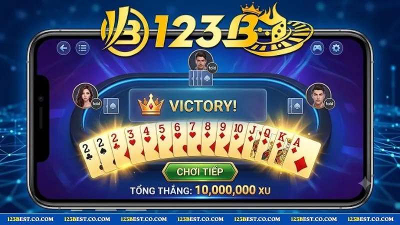Giao diện game bài Tiến lên trực tuyến, nơi áp dụng mẹo giữ bài chờ đông để giành chiến thắng.