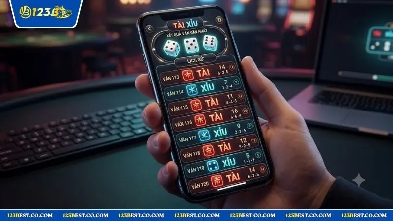 Hình ảnh minh họa cách quan sát lịch sử ván đấu để nhận diện cầu bệt trong tài xỉu là gì