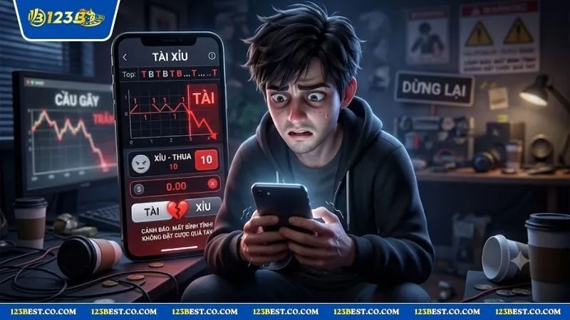 Minh họa các rủi ro thường gặp khi áp dụng cách bắt cầu 1-1 tài xỉu sai thời điểm.