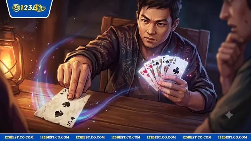 Người chơi xé lẻ quân rác nhưng vẫn bảo toàn sảnh lớn nhờ mẹo giữ bài chờ đông khôn ngoan.