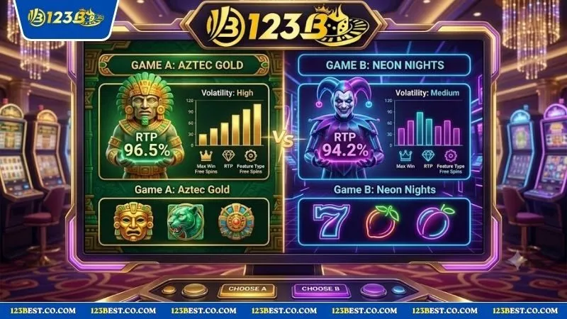 So sánh thông số RTP giữa các trò chơi khác nhau để chọn slot có tỷ lệ trả thưởng cao tối ưu nhất