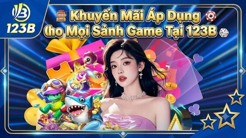 Các sảnh game phổ biến như cá cược thể thao và slot game đều được áp dụng khuyến mãi 123B đa dạng